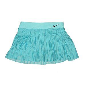 Nike Skirt Premier Pleated Victory tennis run pickle Skort teal blue SZ LARGE